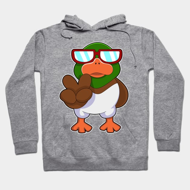 Duck with Sunglasses Hoodie by Markus Schnabel